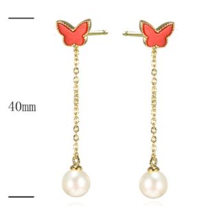 SE34350, Ladies' Moissanite Earring, S925, Rhodium Plated, White, 1.79g