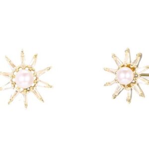 SE34269, Ladies' Moissanite Earring, S925, Rhodium Plated, White, 1.36g