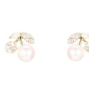 SE34258, Ladies' Moissanite Earring, S925, Rhodium Plated, White, 1.25g