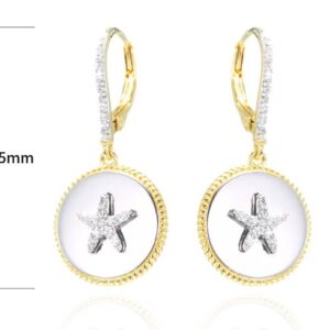 SE34181, Ladies' Moissanite Earring, S925, Rhodium Plated, White, 2.23g