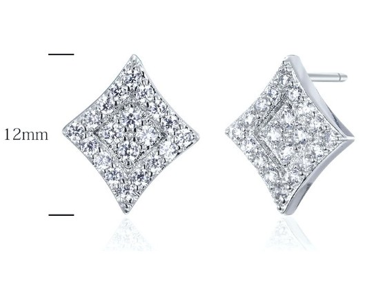 SE17822, Ladies' Moissanite Ring, S925, Rhodium Plated, White, 2.05g