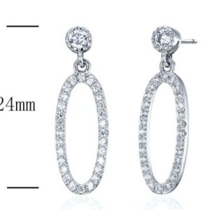 SE18069, Ladies' Moissanite Ring, S925, Rhodium Plated, White, 1.8g