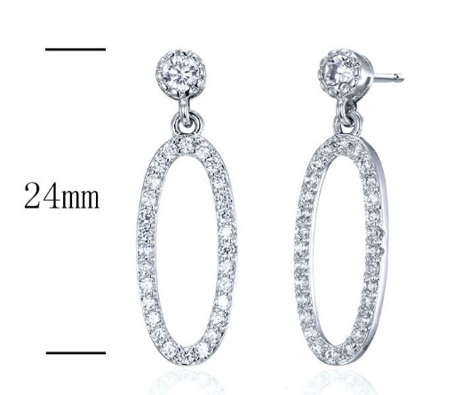 SE18069, Ladies' Moissanite Ring, S925, Rhodium Plated, White, 1.8g