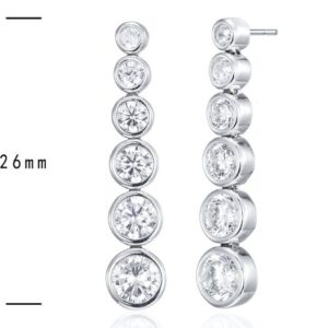 SE17208, Ladies' Moissanite Ring, S925, Rhodium Plated, White, 3.8g