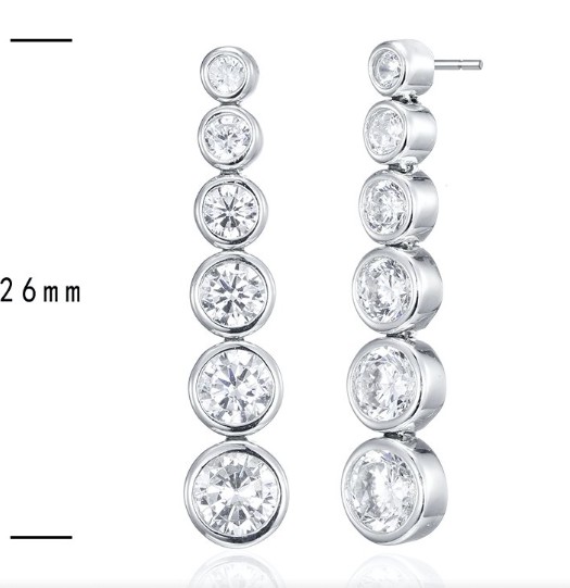 SE17208, Ladies' Moissanite Ring, S925, Rhodium Plated, White, 3.8g