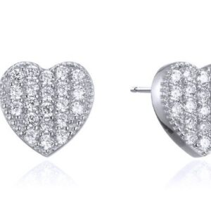 SE25999, Ladies' Moissanite Earring, S925, Rhodium Plated, White, 1.5g
