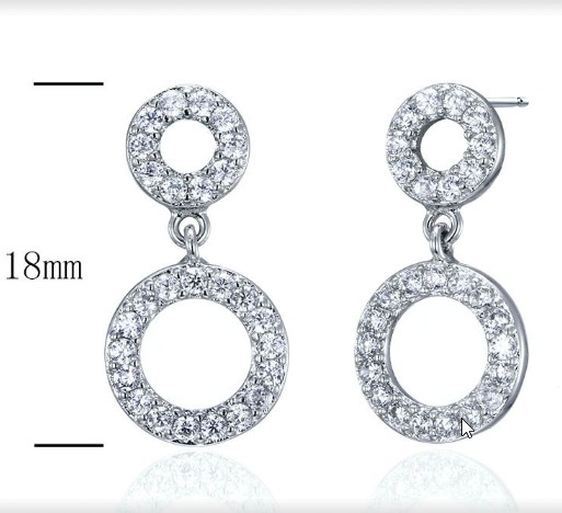 SE18098, Ladies' Moissanite Ring, S925, Rhodium Plated, White, 1.63g