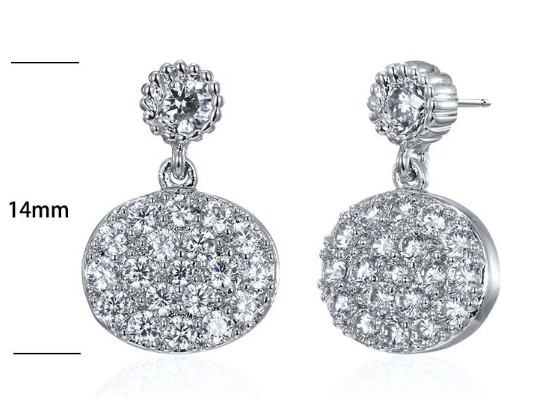 SE17189, Ladies' Moissanite Ring, S925, Rhodium Plated, White, 1.9g