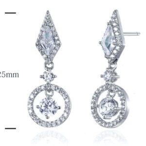 SE18079, Ladies' Moissanite Ring, S925, Rhodium Plated, White, 2.5g
