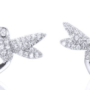SE31023, Ladies' Moissanite Ring, S925, Rhodium Plated, White, 1.4g