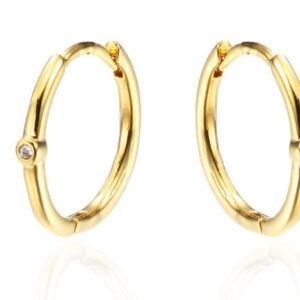 SE34158, Ladies' Moissanite Earring, S925, Rhodium Plated, White, 1.1g