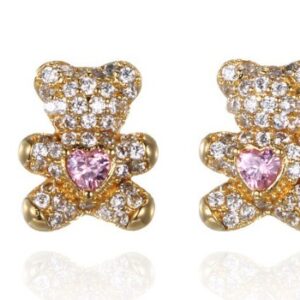 SE34067, Ladies' Moissanite Earring, S925, Rhodium Plated, White, 1.8g