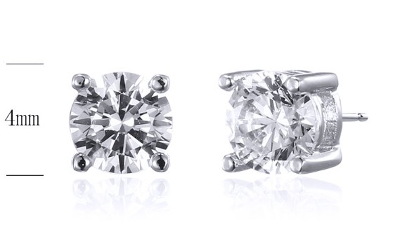 SE23513, Ladies' Moissanite Ring, S925, Rhodium Plated, White, 2.8g