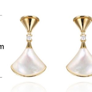 SE34062, Ladies' Moissanite Earring, S925, Rhodium Plated, White, 2.1g