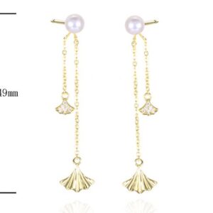 SE34352, Ladies' Moissanite Earring, S925, Rhodium Plated, White, 2.2g