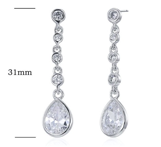 SE16603, Ladies' Moissanite Ring, S925, Rhodium Plated, White, 2.5g