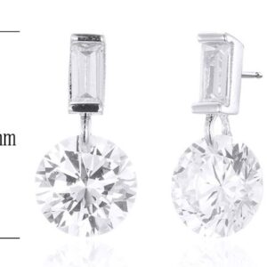 SE22174, Ladies' Moissanite Ring, S925, Rhodium Plated, White, 2.3g