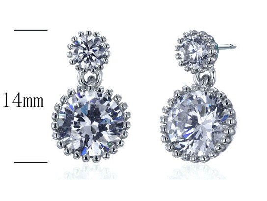 SE18091, Ladies' Moissanite Ring, S925, Rhodium Plated, White, 2.7g