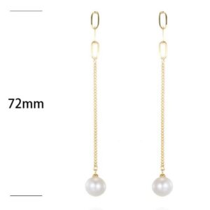 SE34073, Ladies' Moissanite Earring, S925, Rhodium Plated, White, 2.571g