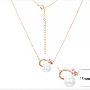 SN11889, Ladies' Moissanite Necklace, S925, Rhodium Plated, White, 3.6g