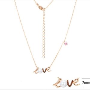 SN11887, Ladies' Moissanite Necklace, S925, Rhodium Plated, White, 2.2g