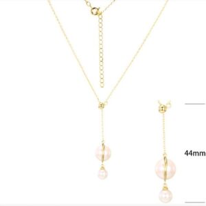 SN11899, Ladies' Moissanite Necklace, S925, Rhodium Plated, White, 3.4g