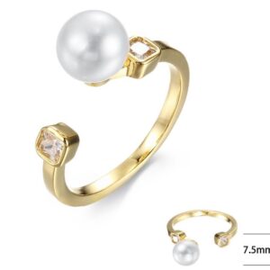 SJ40938, Ladies' Moissanite Ring, S925, Rhodium Plated, White, 2.3g