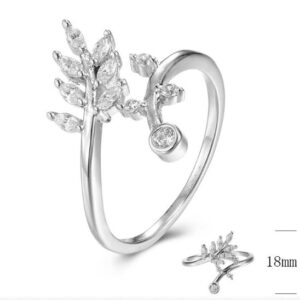 SJ31700, Ladies' Moissanite Ring, S925, Rhodium Plated, White, 1.7g