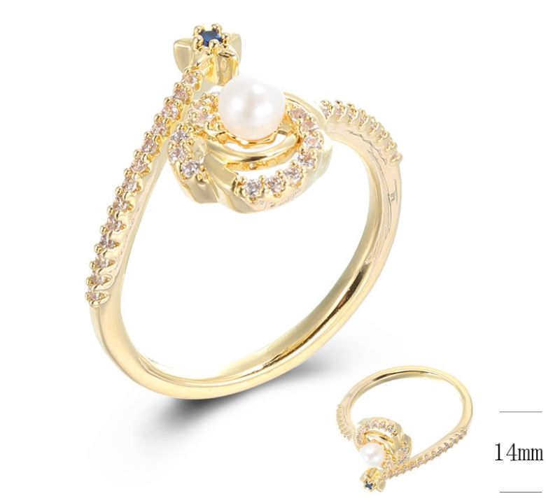 SJ41339, Ladies' Moissanite Ring, S925, Rhodium Plated, White, 1.8g