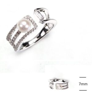 SJ41369, Ladies' Moissanite Ring, S925, Rhodium Plated, White, 2.33g