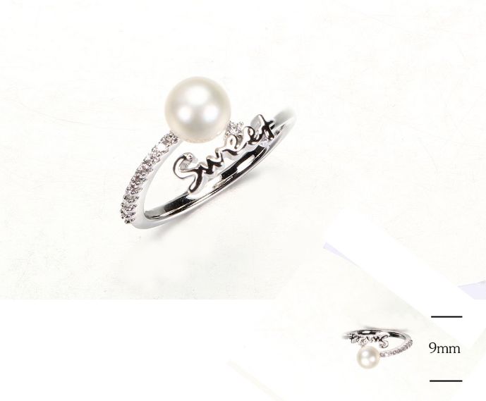 SJ41323, Ladies' Moissanite Ring, S925, Rhodium Plated, White, 2.12g