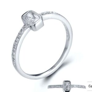 SJ24699, Ladies' Moissanite Ring, S925, Rhodium Plated, White, 1.33g