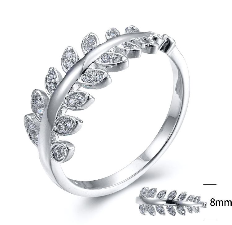 SJ24708, Ladies' Moissanite Ring, S925, Rhodium Plated, White, 1.84g