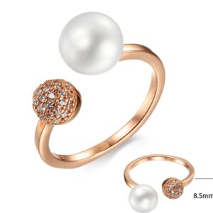 SJ40939, Ladies' Moissanite Ring, S925, Rhodium Plated, White, 2.55g
