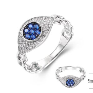 SJ39166, Ladies' Moissanite Ring, S925, Rhodium Plated, White, 2.68g