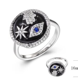 SJ39160, Ladies' Moissanite Ring, S925, Rhodium Plated, White, 4.51g