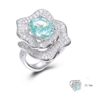 BGR01440, Ladies' Moissanite Ring, S925, Rhodium Plated, White, 8.8g