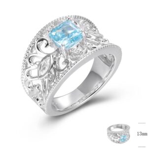 BGR01408, Ladies' Moissanite Ring, S925, Rhodium Plated, White, 5.8g