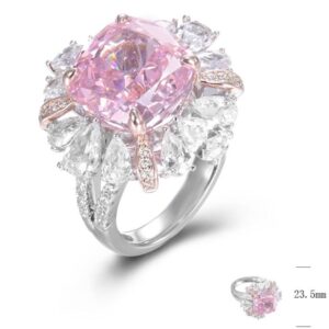 BGR01431, Ladies' Moissanite Ring, S925, Rhodium Plated, White, 8.83g