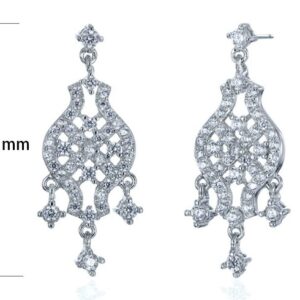 SE04526, Ladies' Moissanite Ring, S925, Rhodium Plated, White, 4g