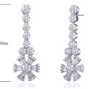 SE25812, Ladies' Moissanite Ring, S925, Rhodium Plated, White, 4.73g