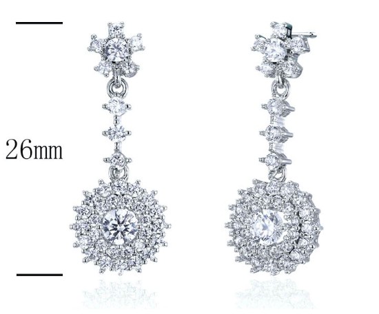 SE18042, Ladies' Moissanite Ring, S925, Rhodium Plated, White, 3.82g