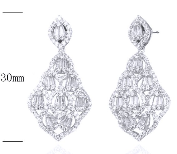 SE27858, Ladies' Moissanite Ring, S925, Rhodium Plated, White, 5.77g