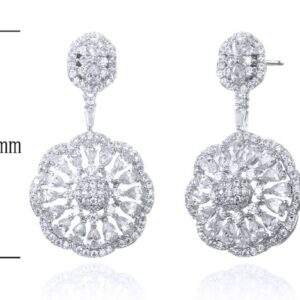 SE26881, Ladies' Moissanite Ring, S925, Rhodium Plated, White, 6.9g