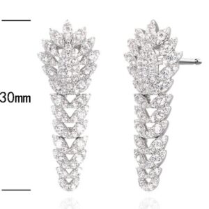 SE31983, Ladies' Moissanite Ring, S925, Rhodium Plated, White, 5.38g