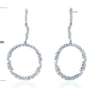 SE11704, Ladies' Moissanite Ring, S925, Rhodium Plated, White, 6.75g