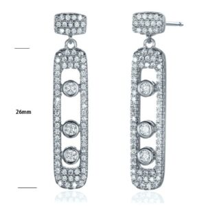 SE14006, Ladies' Moissanite Ring, S925, Rhodium Plated, White, 4.6g