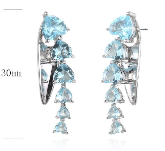 SE30549, Ladies' Moissanite Ring, S925, Rhodium Plated, White, 5.18g