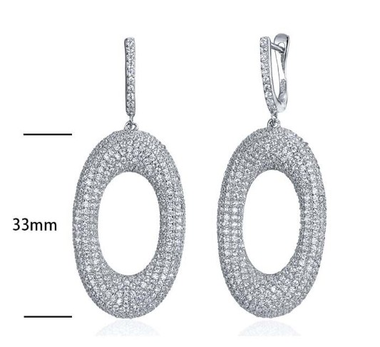 SE09239, Ladies' Moissanite Ring, S925, Rhodium Plated, White, 14.57g