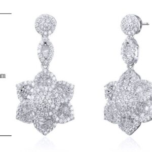 SE26290, Ladies' Moissanite Ring, S925, Rhodium Plated, White, 6.77g